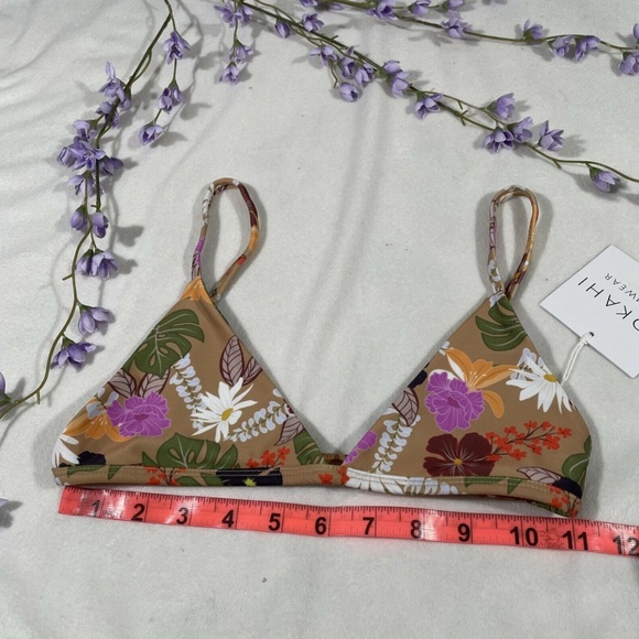 NEW Lokahi Swimwear [ Small ] Floral Vada Bikini‎ Top in Hana Print - Picture 6 of 12